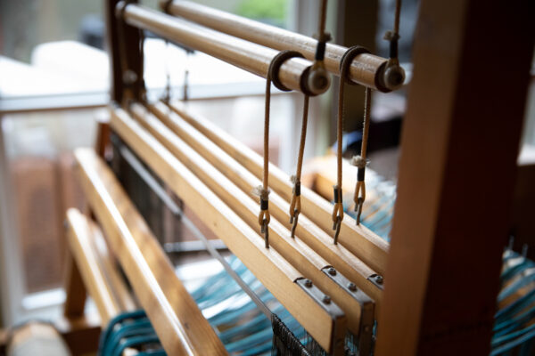 Weaving on a Leclerc Fanny floor loom