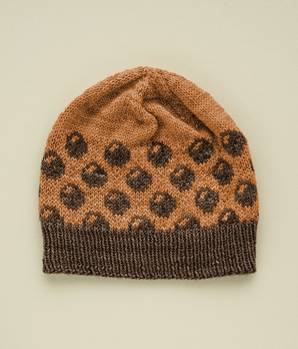 Boba Hat by Athena Chang knit in SweetGeorgia Tough Love Sock