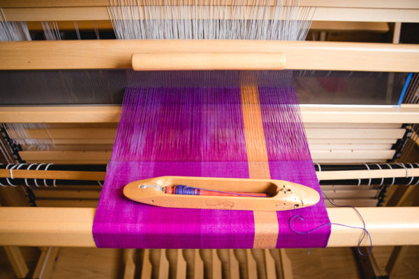 School of SweetGeorgia Epic Cloth weaving project by Felicia Lo