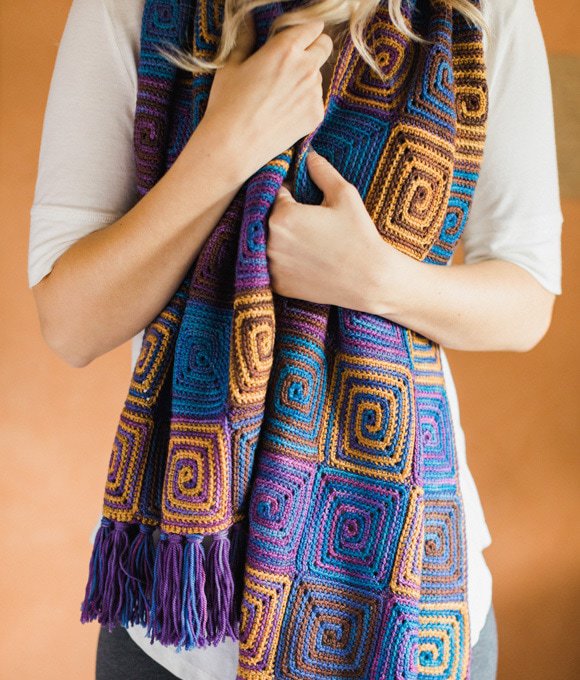 Festa Colorata Crochet scarf pattern