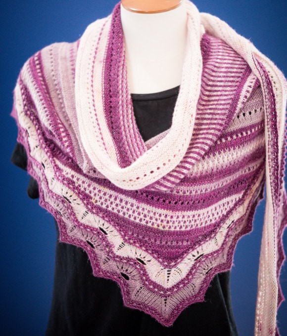 Quiet Bay MKAl shawl knitting pattern by Ruth Nguyen