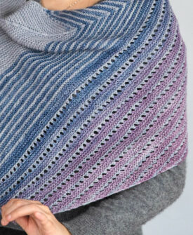Kiowa shawl knitting pattern by Tabetha Hedrick knit in SweetGeorgia yarns