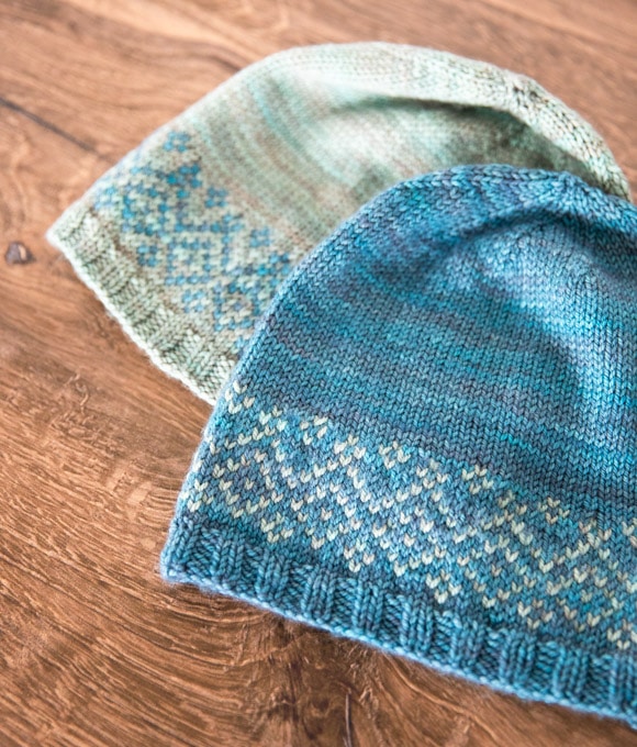 Zumbra colourwork hat knitting pattern by Tabetha Hedrick